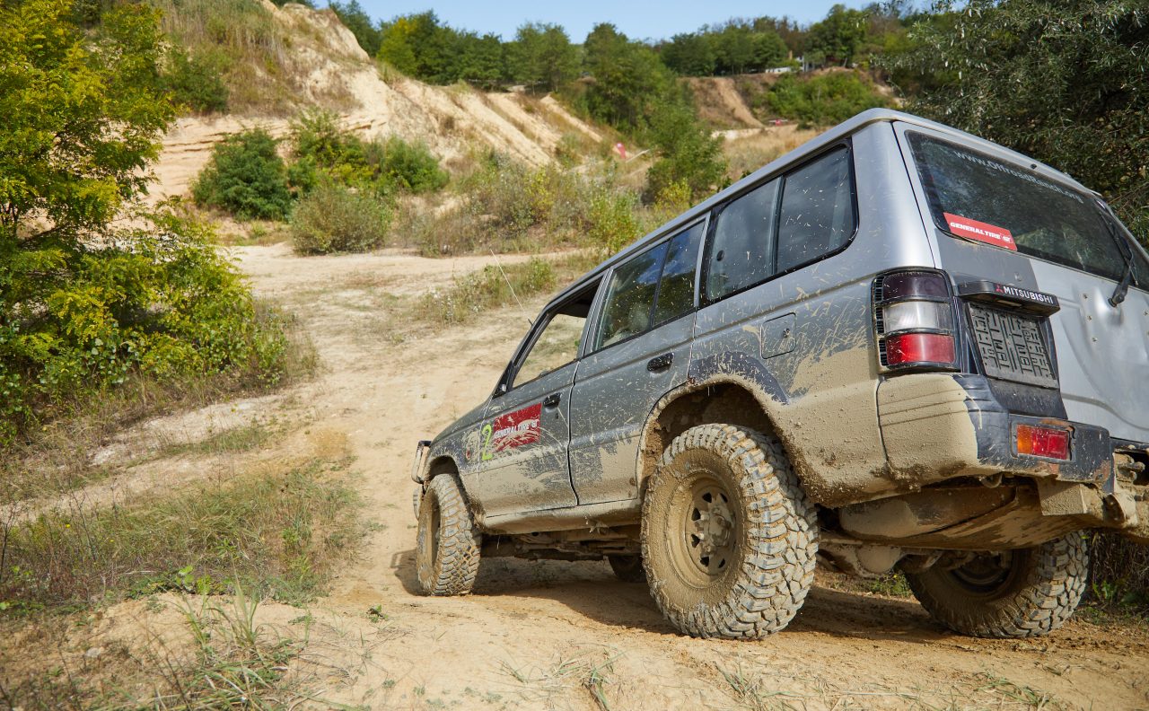 SUV driving off-road